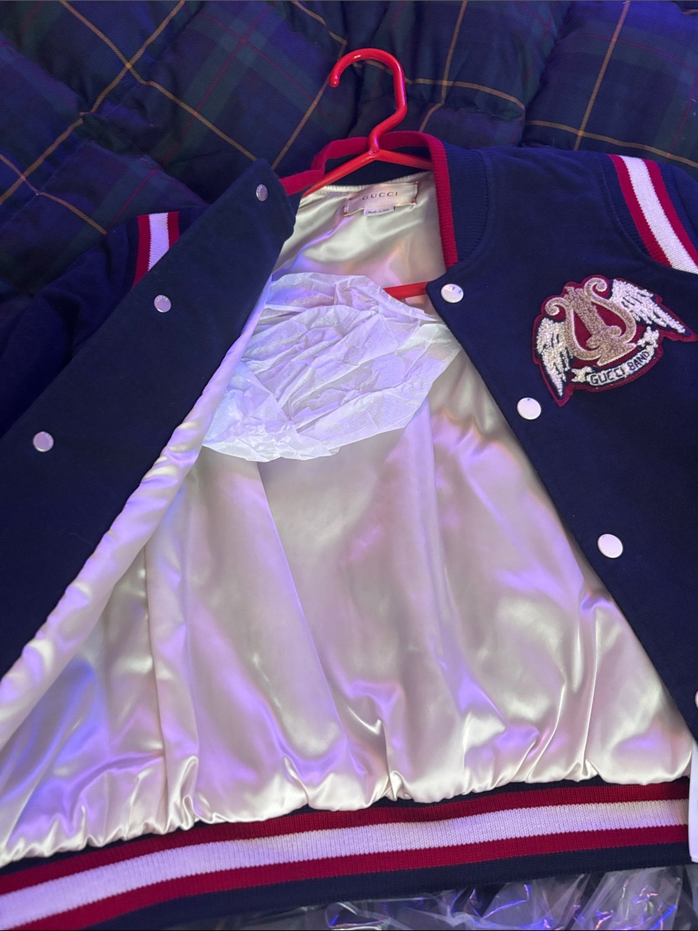 Gucci Kids Navy Jacket with Red and White Trim - Picture 4 of 4